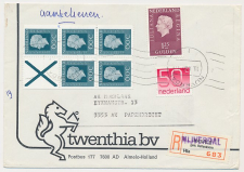Aangetekend Nijverdal 1980 - Overstempeld strookje Haarle