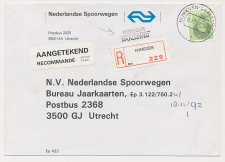 Aangetekend Nijmegen Daalseweg1992 - Kantoor bijgestempeld