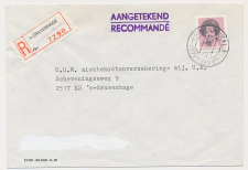 Aangetekend s Gravenhage Hogenhouck 1984 - Overstempeld strookje