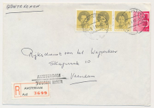 Aangetekend Amsterdam Tussen Meer 1984 - Overstempeld strookje 