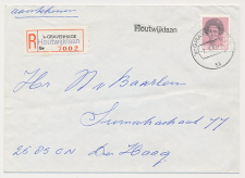 Aangetekend s Gravenhage Houtwijklaan 1983Overstempeld strookje 