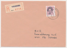 Aangetekend Leusden 1983 - Overstempeld strookje Amersfoort