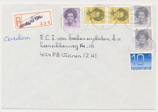 Aangetekend Winsum 1986 - Overstempeld strookje Zijldijk