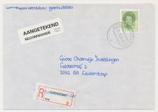 Aangetekend Scherpenzeel 1991 - Overstempeld strookje Overberg