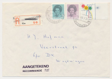 Aangetekend Terschelling 1989 - Overstempeld strookje Kimswerd  