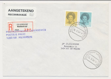 Aangetekend Hilversum Larenseweg 1990 - Overstempeld strookje   