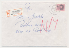 Aangetekend Tiel 1982 - Overstempeld strookje Wadenoijen