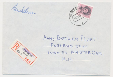 Aangetekend Rijnsburg 1985 - Overstempeld strookje Katwijk