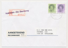 Aangetekend Apeldoorn Chr. Geurtsweg 1993- Overstempeld strookje