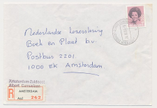 Aangetekend Amsterdam Camuslaan 1984 - Overstempeld strookje    