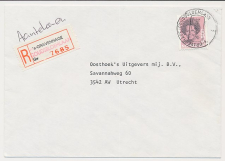 Aangetekend s Gravenhage Goudsbloemlaan1984Overstempeld strookje
