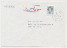 Aangetekend Tiel Druckerstraat 1987 - Overstempeld strookje 