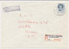 Aangetekend Rijswijk 1989 - Overstempeld strookje s Gravenhage