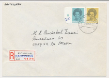 Aangetekend Roosendaal Kadeplein 1988 - Overstempeld strookje 