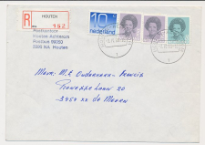 Aangetekend Houten Achterom 1985 - Overstempeld strookje 