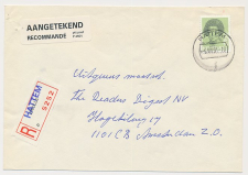 Aangetekend Hattem 1991 - Overstempeld strookje Zwolle