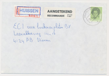 Aangetekend Huissen 1991 - Gestempeld strookje 