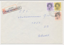 Aangetekend Arnhem Oostburgwal 1985 - Overstempeld strookje 