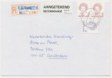 Aangetekend Brummen / Eerbeek 1994 - Overstempeld strookje De St