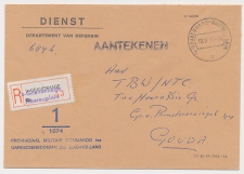 Aangetekend s Gravenhage Nassauplein 1975 -Overstempeld strookje