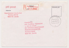 Aangetekend Zwolle Bijpostkantoor 1986 - Overstempeld strookje 