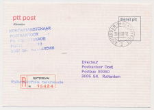 Aangetekend Rotterdam Prins Hendrik 1988 - Overstempeld strookje