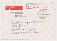 Aangetekend Voorschoten Plancius 1989 - Overstempeld strookje 