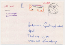 Aangetekend s Gravenhage Jonckbloet 1984 - Overstempeld strookje