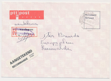 Aangetekend Leeuwarden Leeuwerik 1989 - Overstempeld strookje