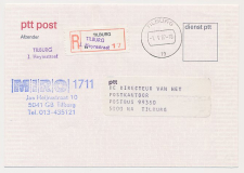 Aangetekend Tilburg J. Heynsstraat 1987 - Overstempeld strookje 