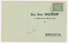 Grootrondstempel Vriesscheloo - Winschoten 1915