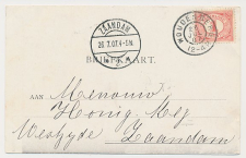 Grootrondstempel Woudenberg - Zaandam 1907