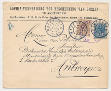 Grootrondstempel Wapenveld - Antwerpen Belgie 1915