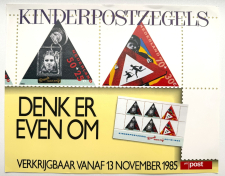 PTT Reklame-schildje Em. Kind 1985
