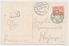 Grootrondstempel traject: Amsterdam - Antwerpen VIII 1908