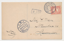 Grootrondstempel traject: Amsterdam - Antwerpen E 1911