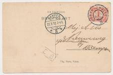 Grootrondstempel traject: Dieren - Zwolle II 1910