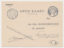 Grootrondstempel traject: Harlingen - Nieuweschans IV 1914