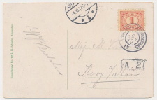 Grootrondstempel traject: Harlingen - Nieuweschans IV 1912