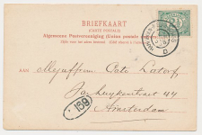 Grootrondstempel traject: Harlingen - Nieuweschans D 1906