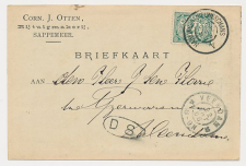 Grootrondstempel traject: Harlingen - Nieuweschans V 1906