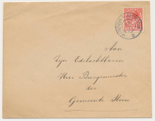Grootrondstempel traject: Hoogeveen - N-Amsterdam B 1929