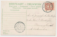 Grootrondstempel traject: Hoorn - Medemblik I 1907