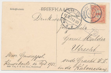 Grootrondstempel traject: Middelburg - Domburg A 1913