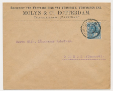 Grootrondstempel traject: Utrecht - Rotterdam VI 1901