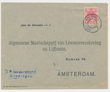 Grootrondstempel traject: Zwolle - Groningen F 1910