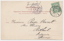 Grootrondstempel Amsterdam 1906 - Nachtuurkarakters 12-2V