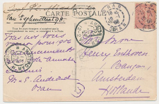 Grootrondstempel Amsterdam 1906 - Nachtuurkarakters 12-2V