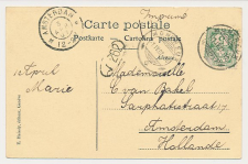 Grootrondstempel Amsterdam 1907 - Nachtuurkarakters 12-2V