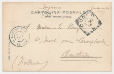Grootrondstempel Amsterdam 1907 - Nachtuurkarakters 12-2V